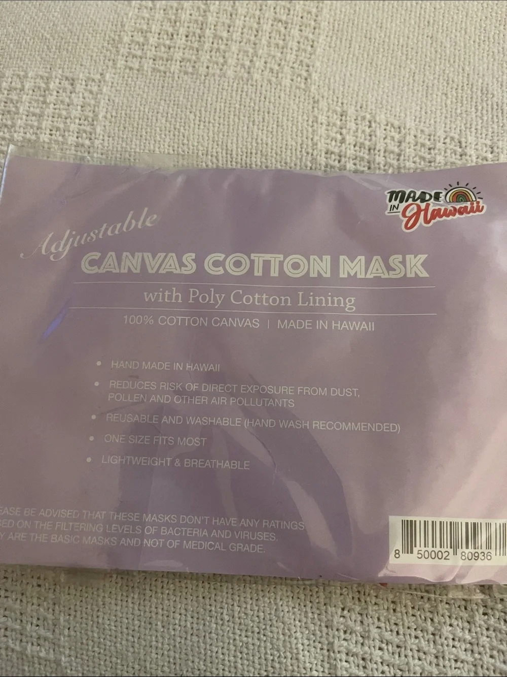 Made in Hawaii Adult Red Floral One-Piece Face Mask